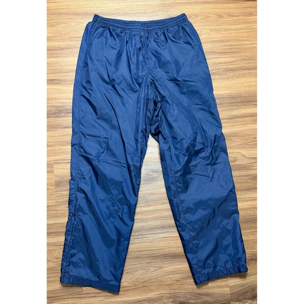 VTG Y2k Nike Navy Windbreaker Fleece Lined Baggy Track Pants Mens Sz XL